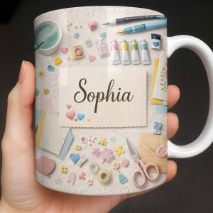 Bring Creativity Into Every Sip With Paint Tubes And Scissors Design - Personalized Custom Coffee Mug - HOB037_MG