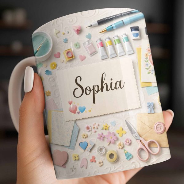 Bring Creativity Into Every Sip With Paint Tubes And Scissors Design - Personalized Custom Coffee Mug - HOB037_MG