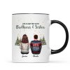 Brother Sisters Christmas Tree Personalized Mug, Christmas Gift for Siblings