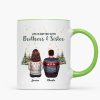 Brother Sisters Christmas Tree Personalized Mug, Christmas Gift for Siblings