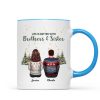 Brother Sisters Christmas Tree Personalized Mug, Christmas Gift for Siblings