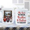 Brother Sisters Sitting By The Window Personalized Mug, Christmas Gift for Siblings