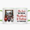 Brother Sisters Sitting By The Window Personalized Mug, Christmas Gift for Siblings