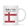 Brothers And Sisters Forever Linked Together Festive Theme Crossword Puzzle Art - Personalized Mug - Gift For Siblings, Family