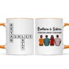 Brothers Sisters Family Linked Together Crossword Puzzle Art Personalized Mug
