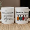 Brothers Sisters Family Linked Together Crossword Puzzle Art Personalized Mug