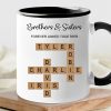 Brothers & Sisters Forever Linked Mug - Custom Gift for Birthdays and Holidays