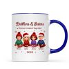 Brothers Sisters Forever Linked Together - Personalized Mug - Christmas Gift For Brothers, Sisters, Siblings