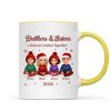 Brothers Sisters Forever Linked Together - Personalized Mug - Christmas Gift For Brothers, Sisters, Siblings