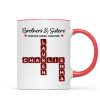 Brothers Sisters Forever Linked Together 3D Crystal Crossword - Personalized Mug - Sentimental Gift for for Loved Ones