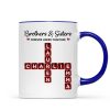 Brothers Sisters Forever Linked Together 3D Crystal Crossword - Personalized Mug - Sentimental Gift for for Loved Ones