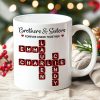 Brothers Sisters Forever Linked Together 3D Crystal Crossword - Personalized Mug - Sentimental Gift for for Loved Ones