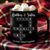 Brothers & Sisters Siblings Family Forever Linked Crossword Outline Personalized Mug