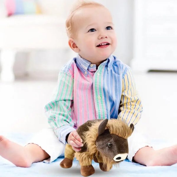 Brown Calf Highland Cow Plush Toy - Realistic & Soft Gift for Kids