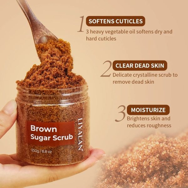 Brown Organic Sugar Body Scrub Exfoliates And Nourishes Skin Naturally