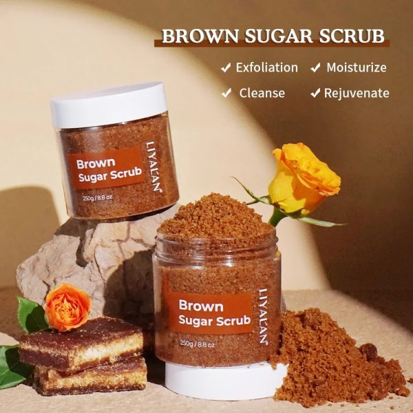 Brown Organic Sugar Body Scrub Exfoliates And Nourishes Skin Naturally