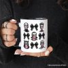 Bubblegum Classic Monster Personalized Mug, Funny Coquette Bow Gift with Retro Style and Custom Name