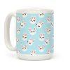 BunBun Pattern Blue Coffee Mug