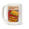Burger Pop Art Comic Panel Coffee Mug