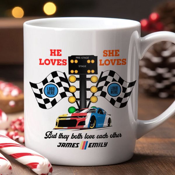 But They Both Love Each Other, Couple Gift, Personalized Mug, Racing Car Couple Mug 02HUTI091023 021123