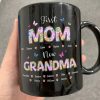 Butterfly Flower Title First Mom Now Grandma - Personalized Mug