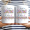 Butterfly Flower Title First Mom Now Grandma - Personalized Mug