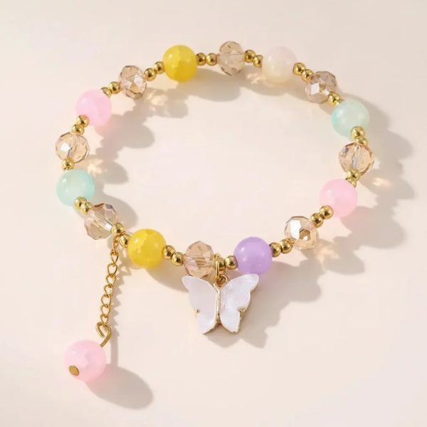 Butterfly Glass Beaded Bracelet