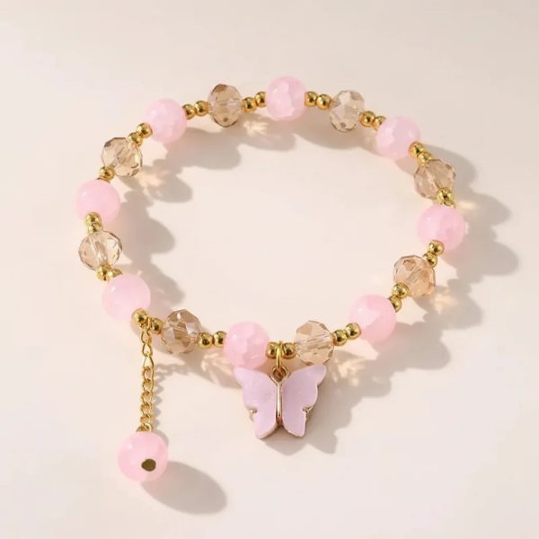 Butterfly Glass Beaded Bracelet