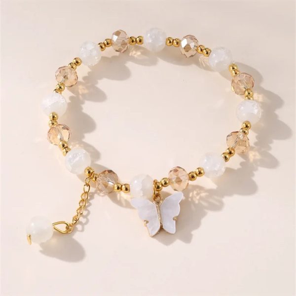Butterfly Glass Beaded Bracelet
