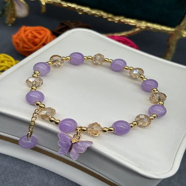 Butterfly Glass Beaded Bracelet