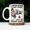 Camper Queen Classy Sassy 3D Effect - Personalized Mug