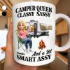 Camper Queen Classy Sassy 3D Effect - Personalized Mug
