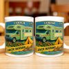 Camper, Tent, and Bicycles Design - Personalized Custom Coffee Mug - CAMP001_MG