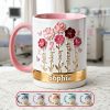 Cancer Awareness Flowers Accent Mug, Personalized Gifts For Cancer & Disease Warrior 03qhmg241225