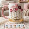 Cancer Awareness Flowers Accent Mug, Personalized Gifts For Cancer & Disease Warrior 03qhmg241225