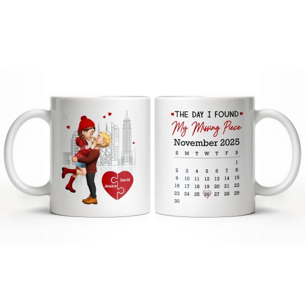 Capture Special Moments, Cityscape With Romantic Couple - Personalized Custom Coffee Mug - CPL1039_MG