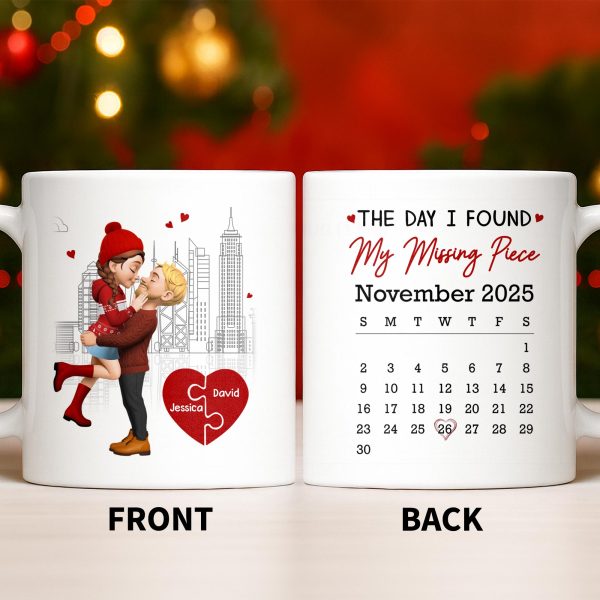 Capture Special Moments, Cityscape With Romantic Couple - Personalized Custom Coffee Mug - CPL1039_MG