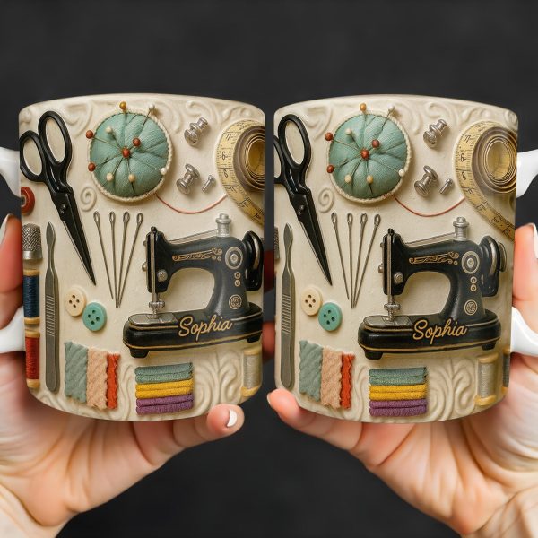 Capture The Essence Of Craftsmanship With Sewing Essentials - Personalized Custom Coffee Mug - JBS020_MG
