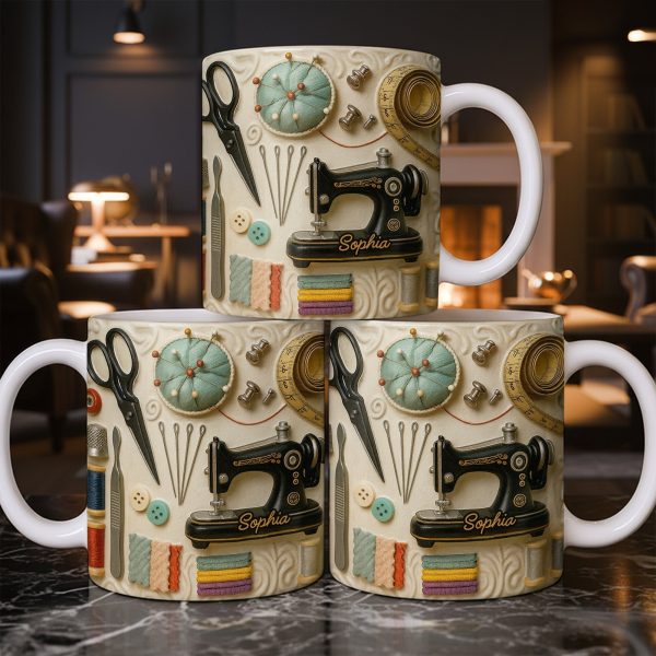 Capture The Essence Of Craftsmanship With Sewing Essentials - Personalized Custom Coffee Mug - JBS020_MG