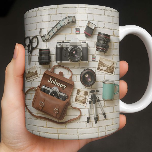 Capture The Moment With Classic Camera And Accessories - Personalized Custom Coffee Mug - JBS083_MG