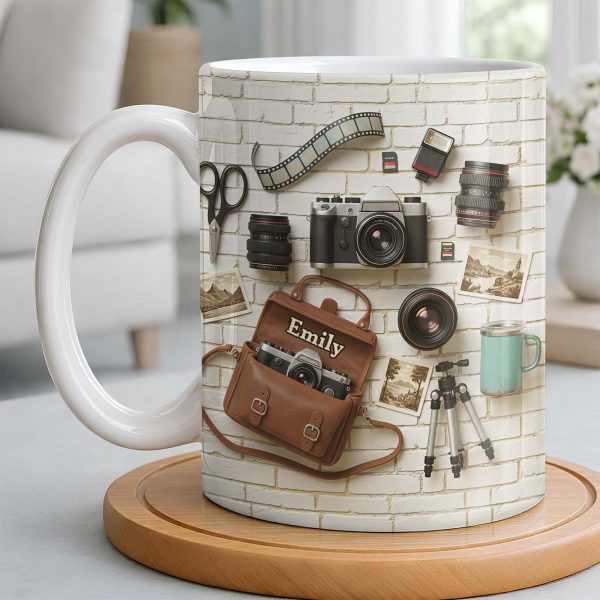 Capture The Moment With Classic Camera And Accessories - Personalized Custom Coffee Mug - JBS083_MG