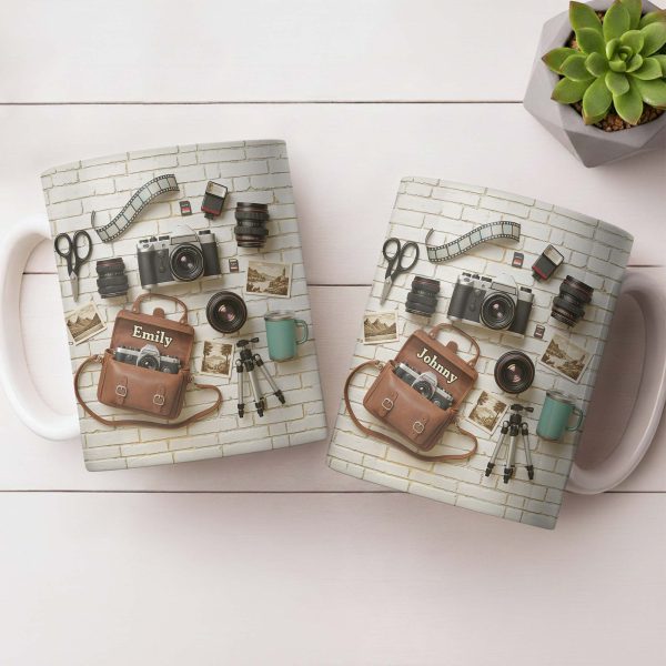 Capture The Moment With Classic Camera And Accessories - Personalized Custom Coffee Mug - JBS083_MG