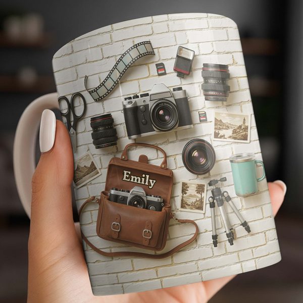 Capture The Moment With Classic Camera And Accessories - Personalized Custom Coffee Mug - JBS083_MG