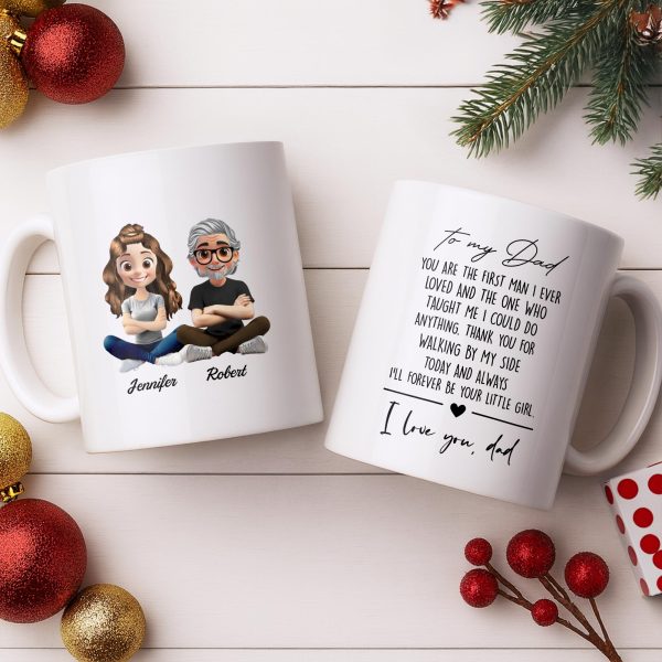 Capture Your Special Moments With Cartoon Couple - Personalized Custom Coffee Mug - DAD291_MG
