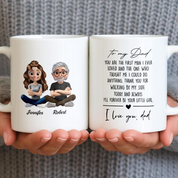 Capture Your Special Moments With Cartoon Couple - Personalized Custom Coffee Mug - DAD291_MG