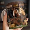 Capturing The Serenity Of Horses At The Barn - Personalized Custom Coffee Mug - FARM016_MG
