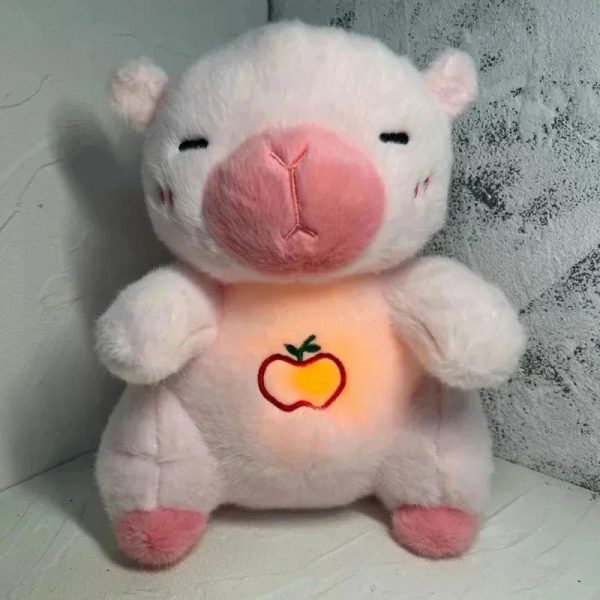 Capybara Breathing Plush Toy with Soothing Music and Light for Baby Sleep