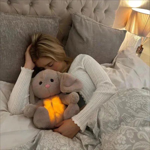 Capybara Breathing Plush Toy with Soothing Music and Light for Baby Sleep