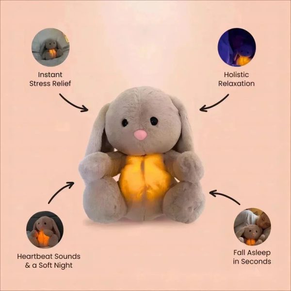 Capybara Breathing Plush Toy with Soothing Music and Light for Baby Sleep