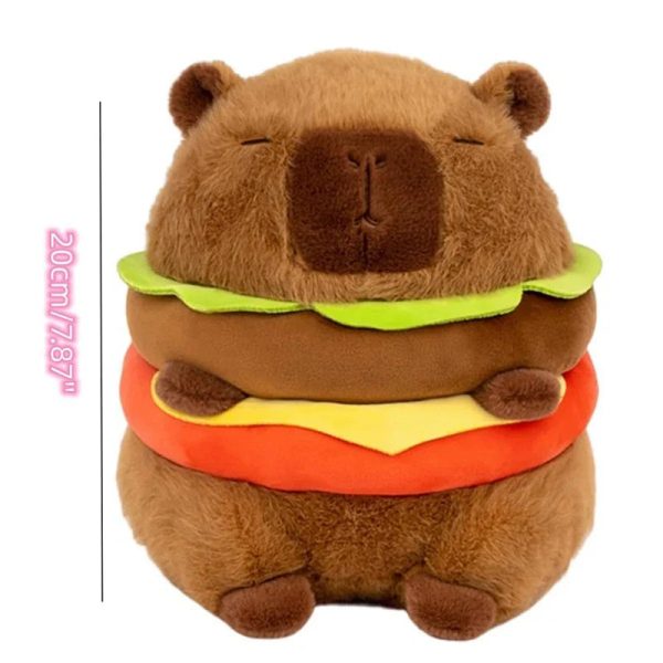 Capybara Burger Plush Toy - Adorable Soft Stuffed Animal Pillow